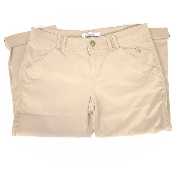 Disney Mickey Mouse Embroidered Capri Khaki Pants - Picture 8 of 8